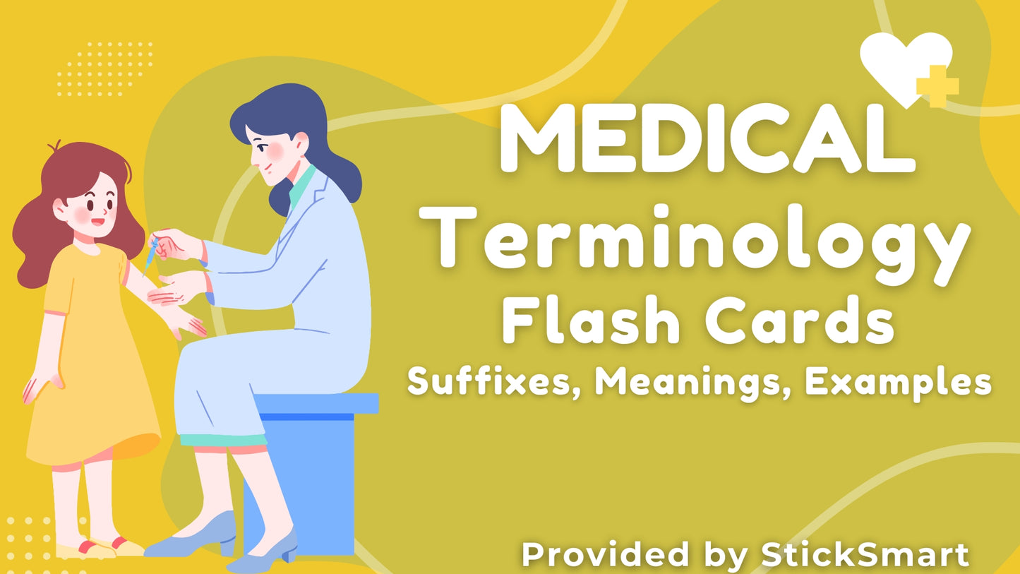 Suffix Medical Terminology Flashcards
