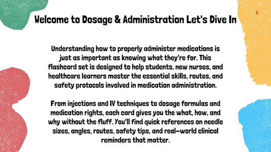 Dosage and Administration Flash Cards